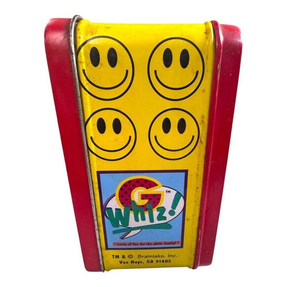 Vintage Yellow Red Smiley Face Metal G Whiz Lunchbox With Matching Thermos READ - Picture 8 of 15